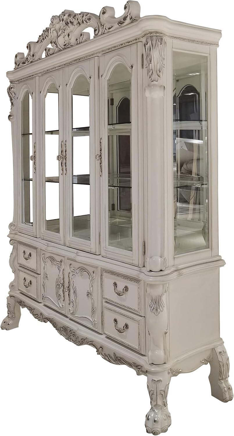 75" Dresden Hutch Tops Bone White Finish - Acme Furniture