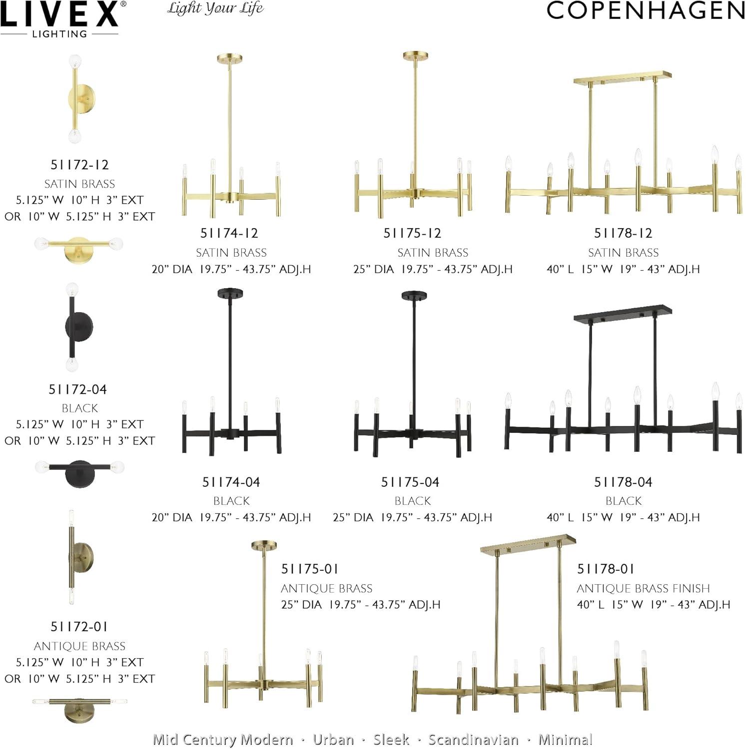 Livex Lighting - Copenhagen - 2 Light ADA Wall Sconce in Mid Century Modern