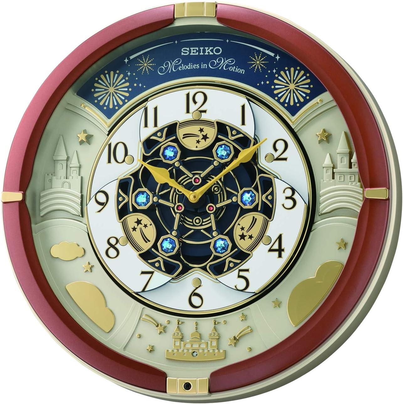 Seiko 15.5" Brown and Gold Melodies in Motion Wall Clock