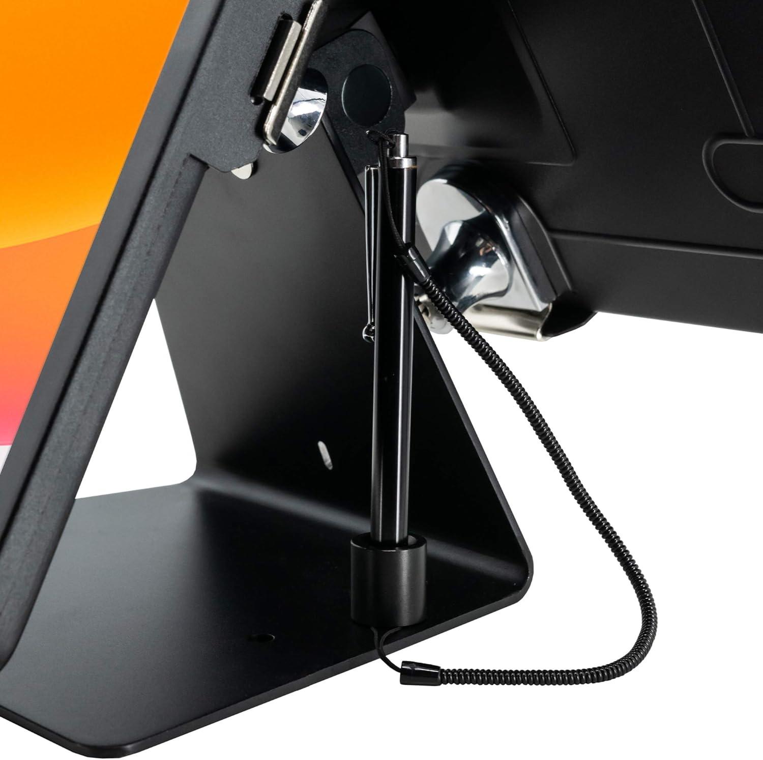 Black Dual Tablet Kiosk Stand with Lockable Enclosures