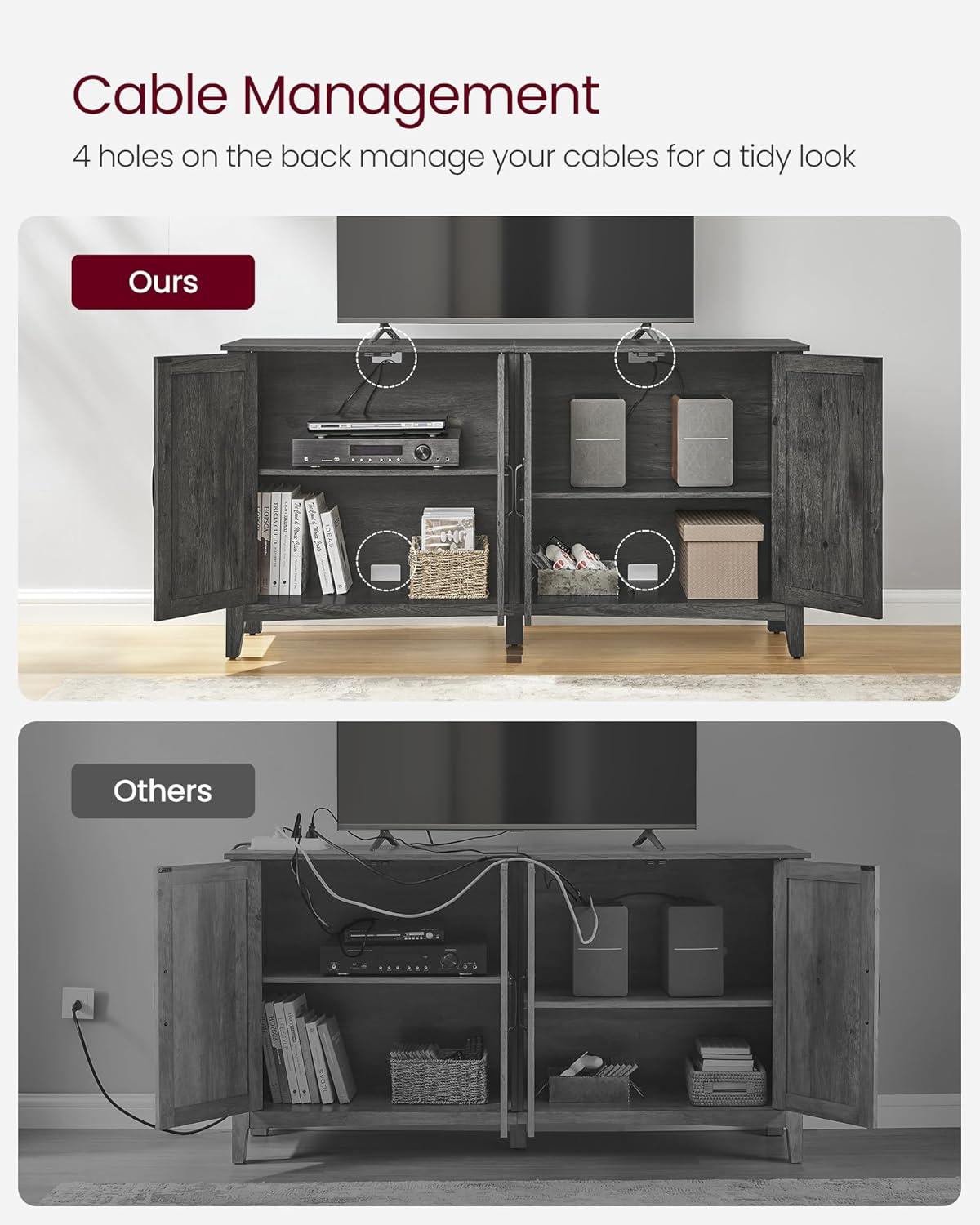 Wrought Studio™ Yvette 59"W Credenza Sideboard, Buffet Storage Cabinet
