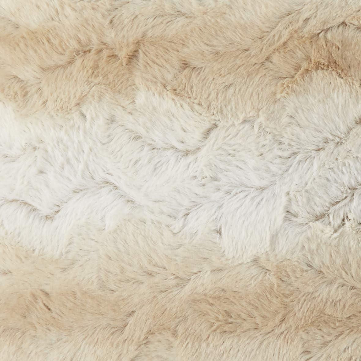 Madison Park Faux Fur Striped Throw Pillow