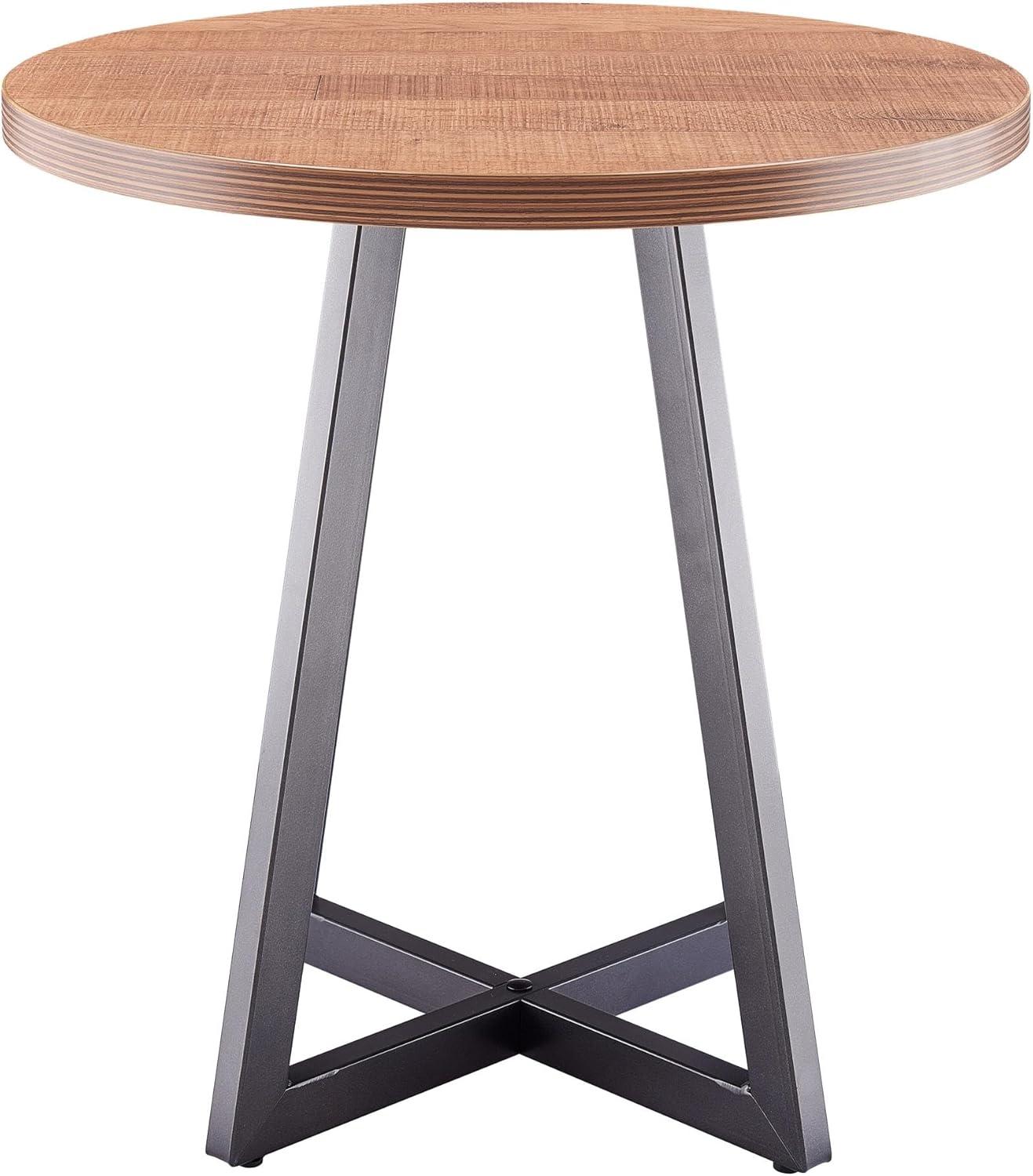 New Pacific Direct Courtdale 20" Round Wood End Table in Gliese Brown