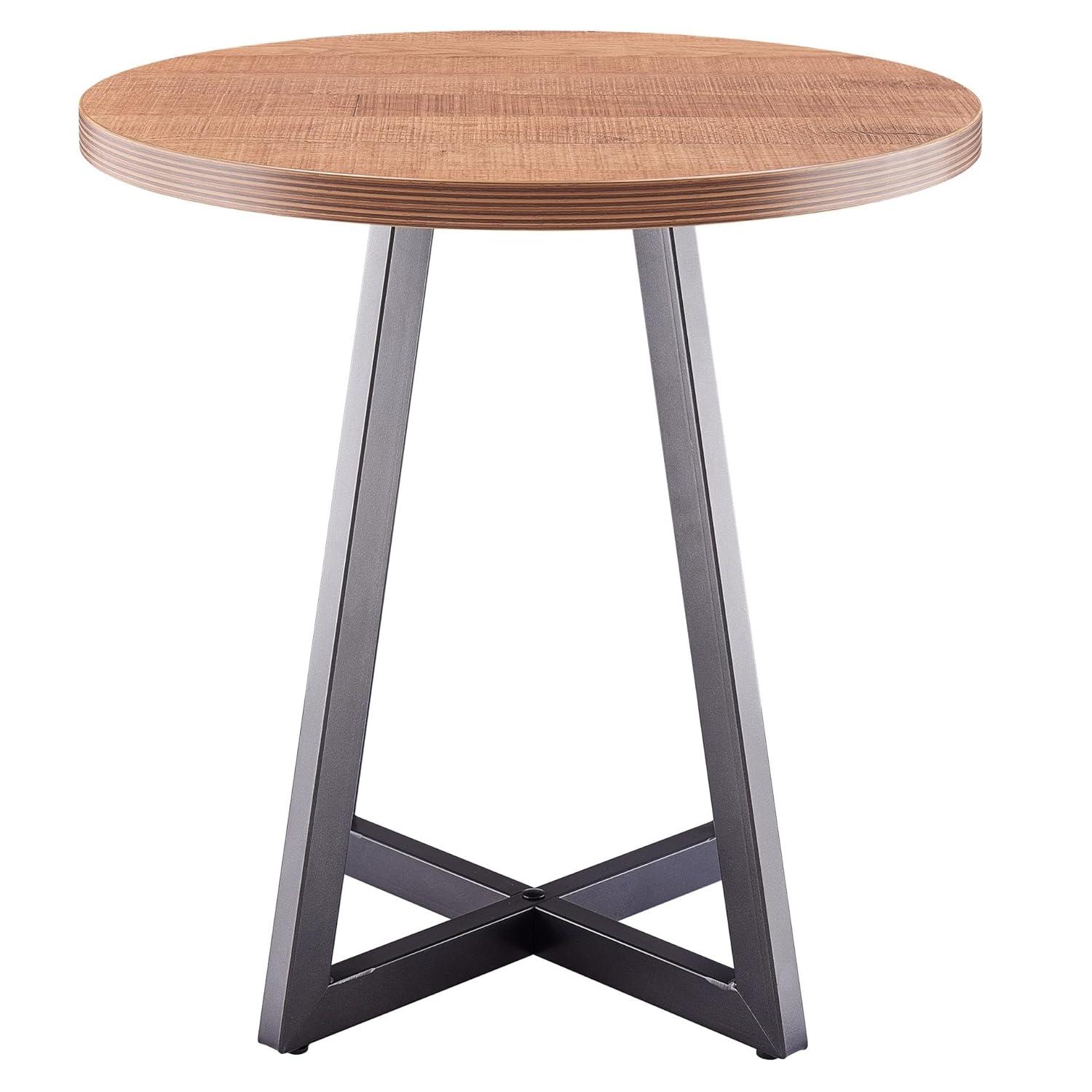 New Pacific Direct Courtdale 20" Round Wood End Table in Gliese Brown