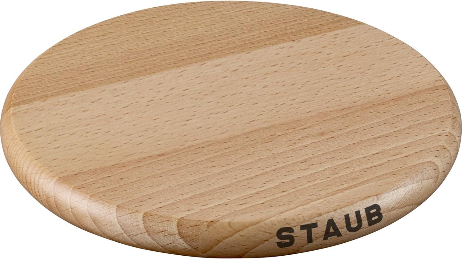 Staub 6" Round Magnetic Wood Trivet