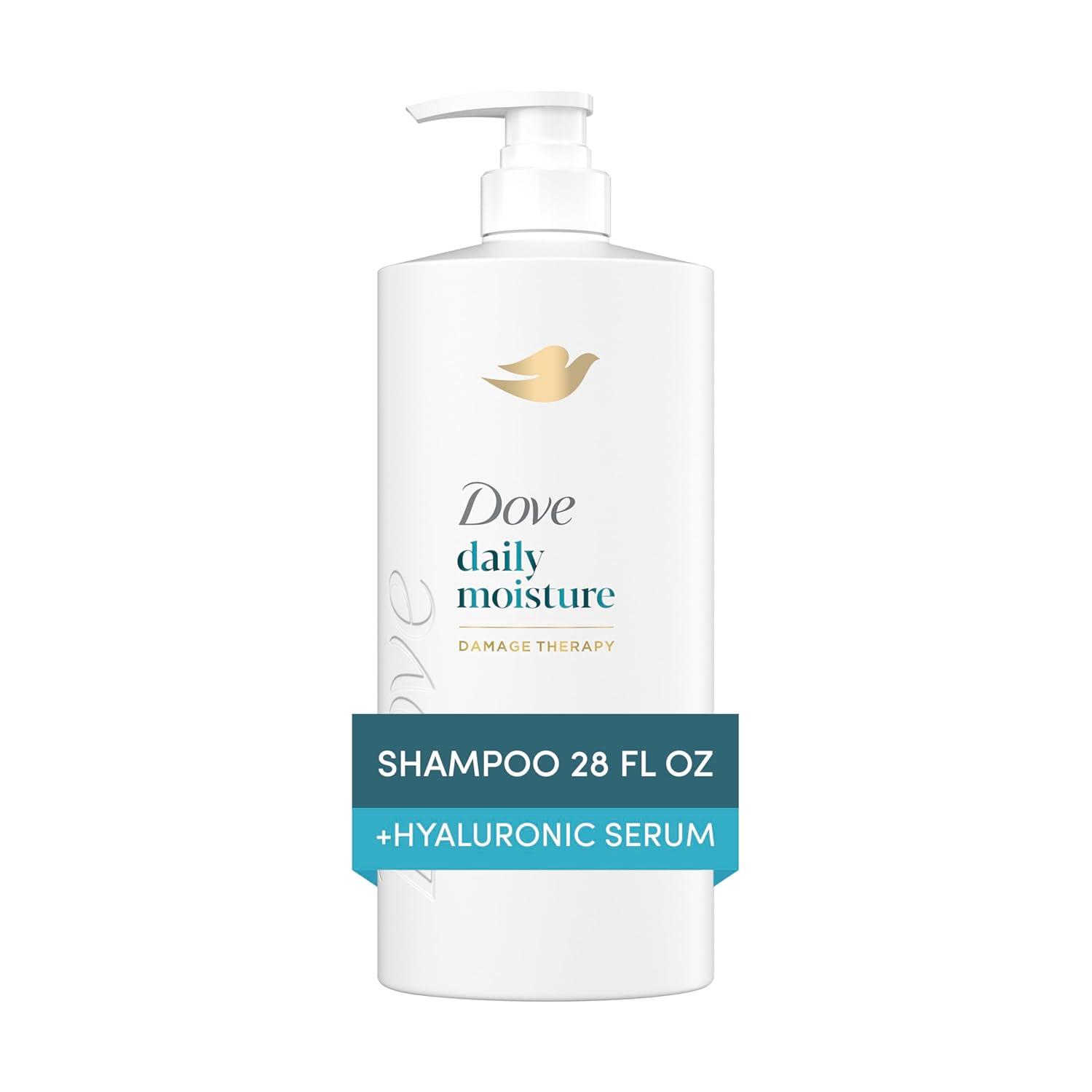 Dove Beauty Daily Moisture Hair Shampoo Pump with Hyaluronic Serum & Bio-Protein Care - 28 fl oz