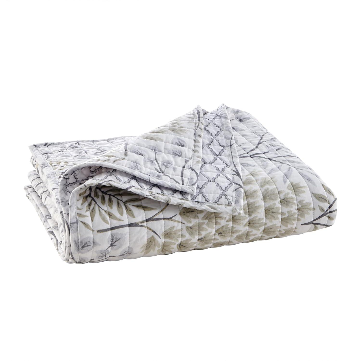 English Forest Natural  Quilted Throw - Levtex Home