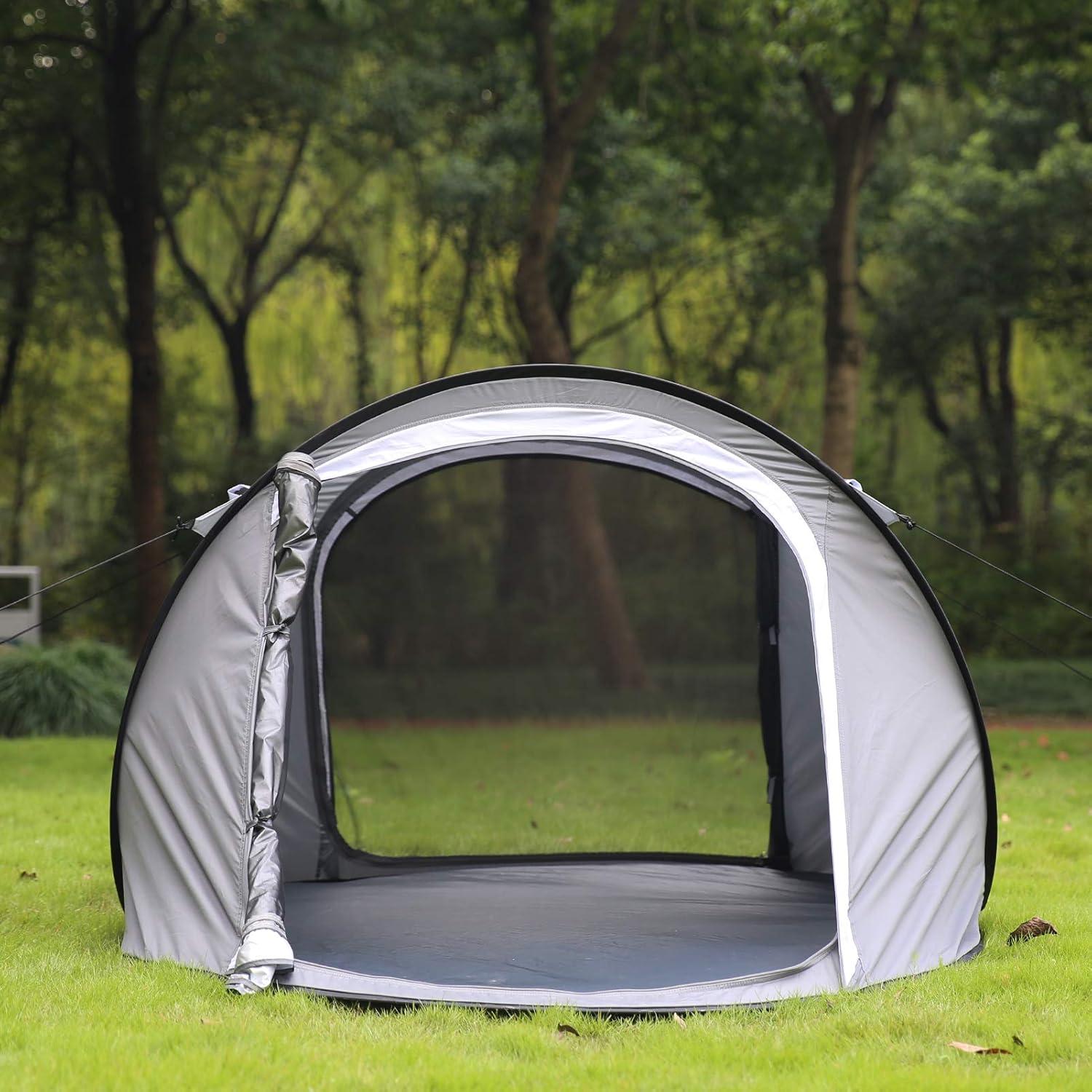 Terrui 2 Person White And Gray Pop Up Tent TER-LTT245WG