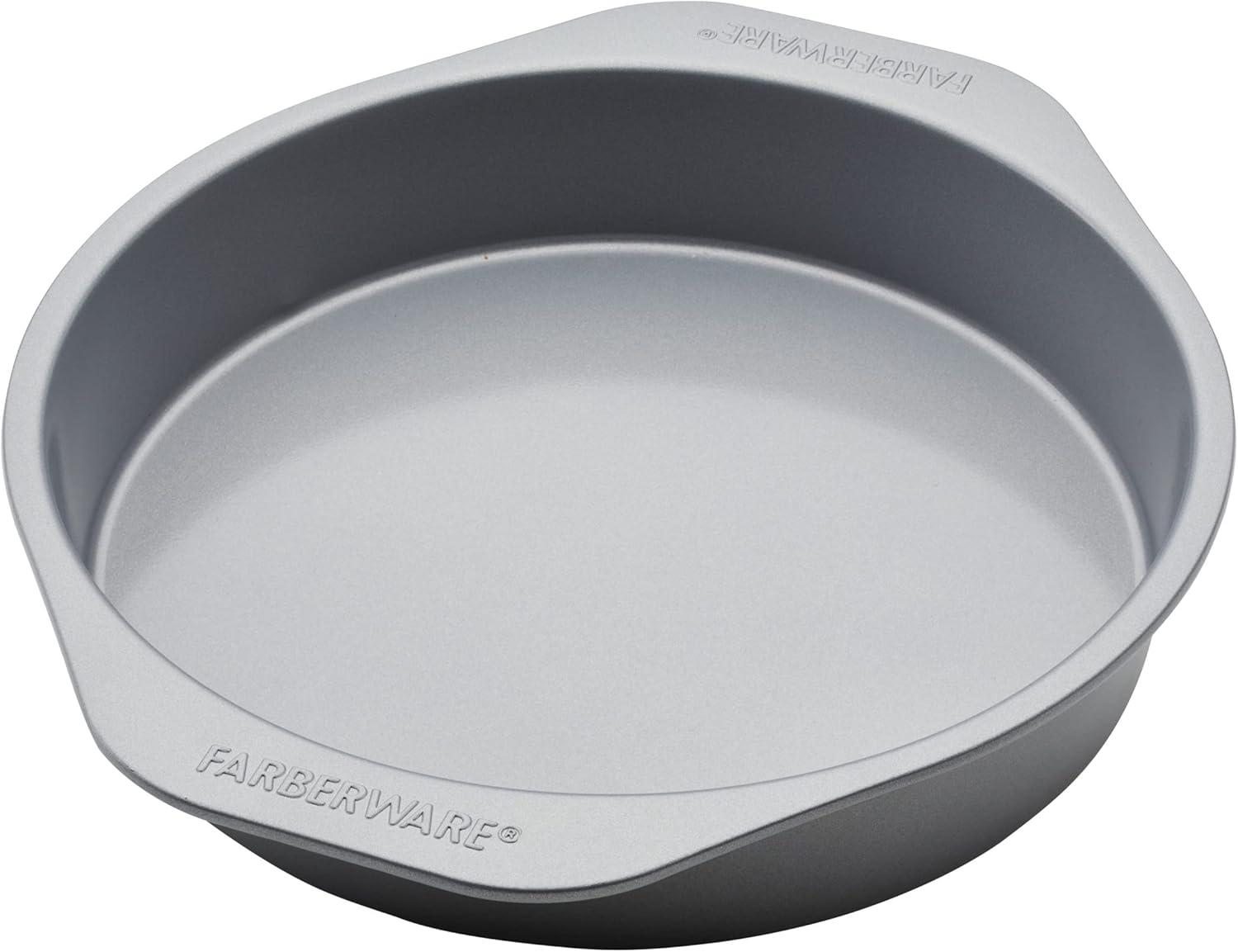 Gray Nonstick Insulated Round Cake Pan Set, 8-Inch, 2-Piece