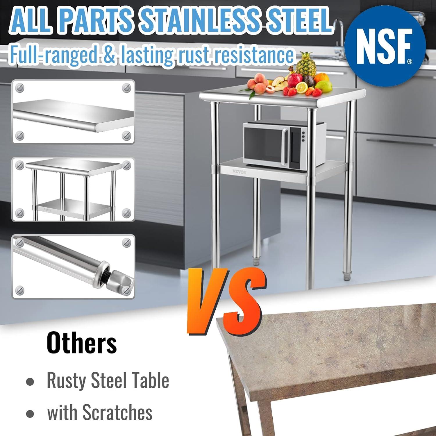 VEVOR Stainless Steel Prep Table