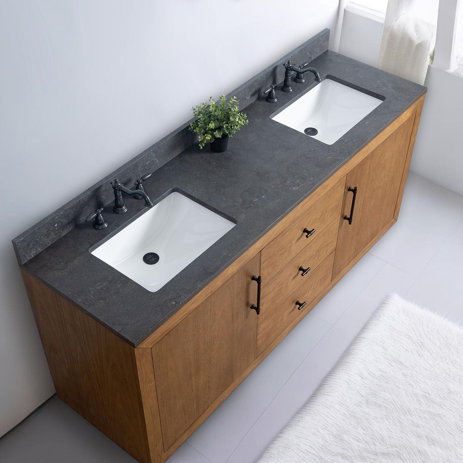 Vanity Art 72" Free Standing Double Bathroom Vanity