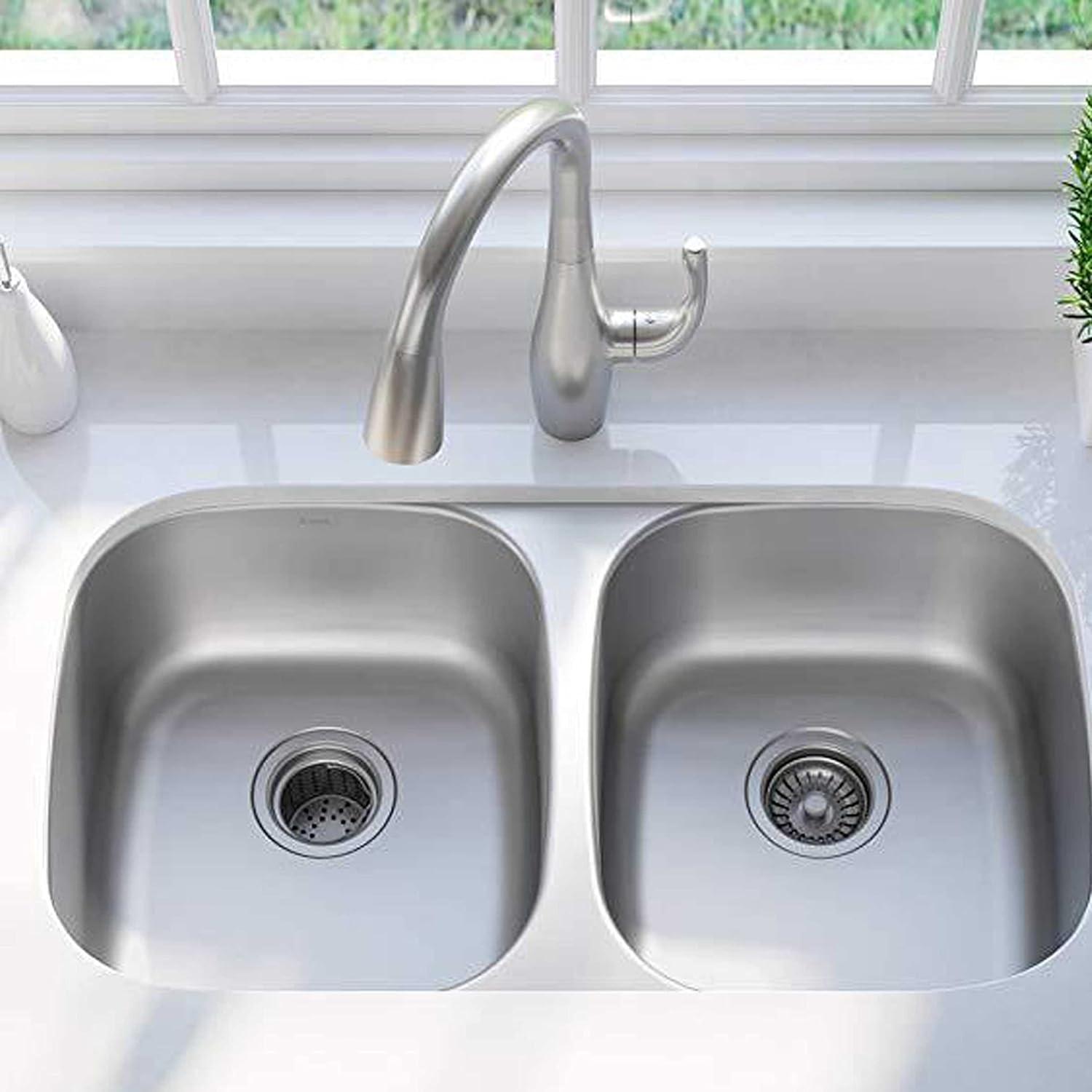 Specialty Series 29.125'' L Undermount Double Bowl Stainless Steel Kitchen Sink