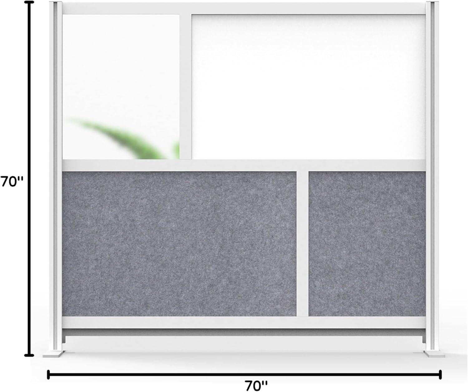 Stand Up Desk Store ReFocus Modular and Expandable Office Partition Wall System (53" W x 48" H Freestanding / Starter Divider Wall)