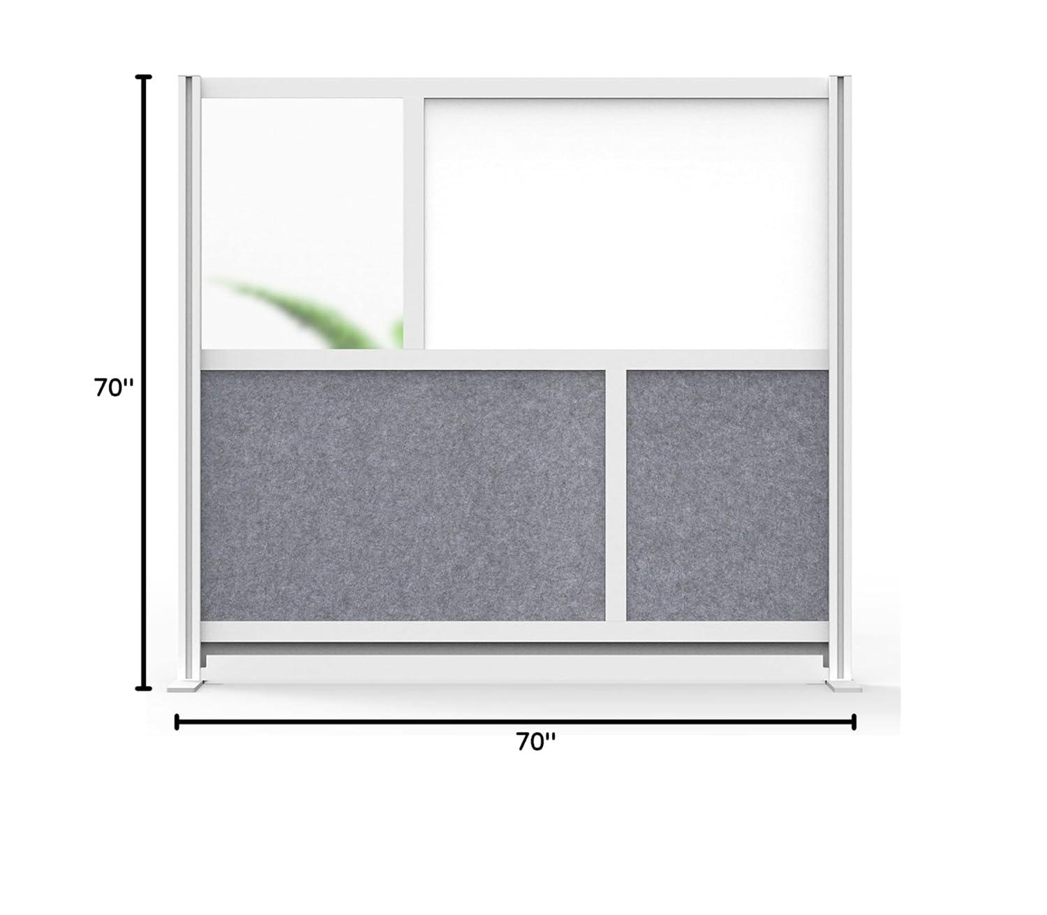 Stand Up Desk Store ReFocus Modular and Expandable Office Partition Wall System (53" W x 48" H Freestanding / Starter Divider Wall)