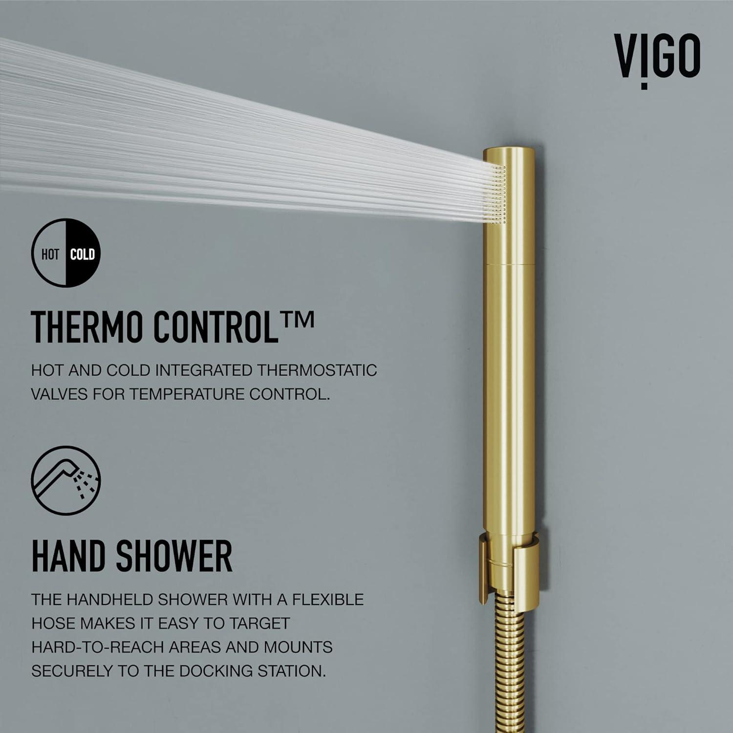 Rector 55" H X 6" W EZDivert™ 2-Jet Shower System with Hand Shower Wand and Adjustable Shower Head