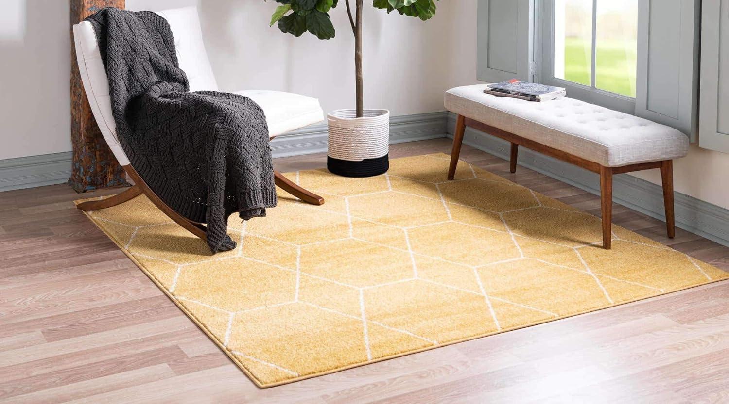 Unique Loom Trellis Frieze Geometric Trellis Indoor Woven Area Rug