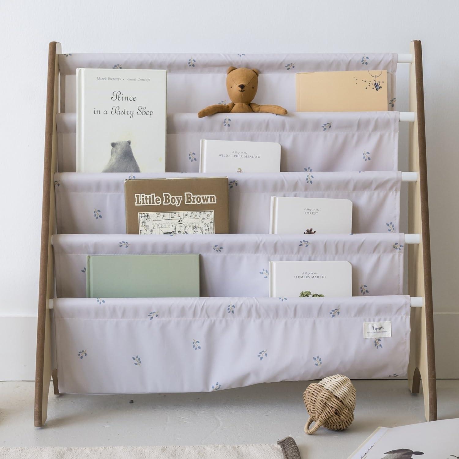 3 Sprouts 3 Sprouts - Book Shelf - Kids Book Rack Organizer  - Baby Room Bookcase