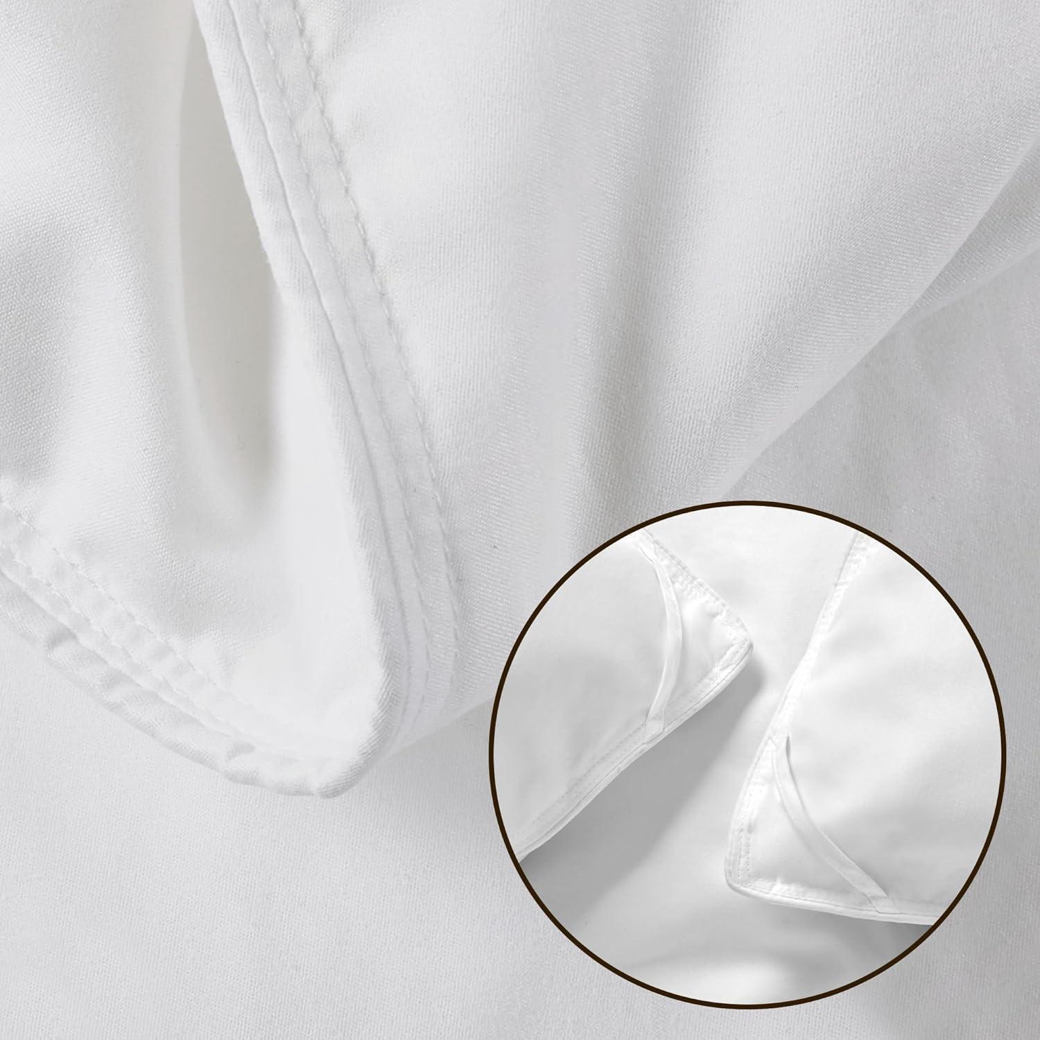 Luxurious White Cotton Full Size Pinch Pleat Comforter