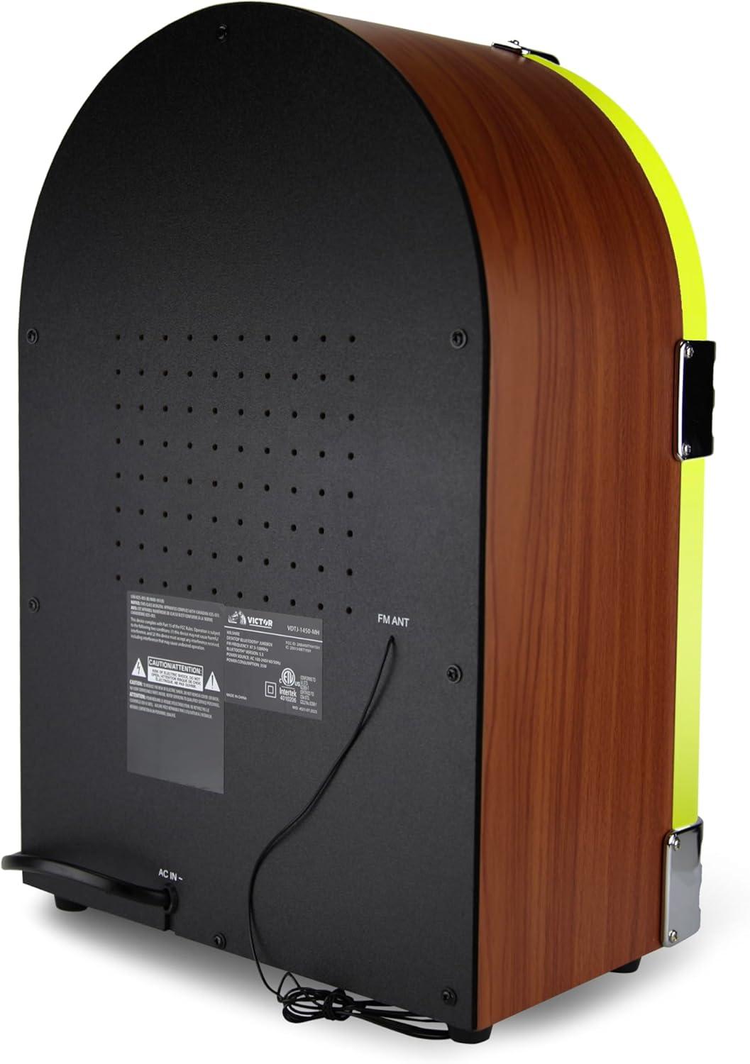 Victor Bluetooth CD Jukebox Speaker with FM Radio & Multicolor LED Lighting