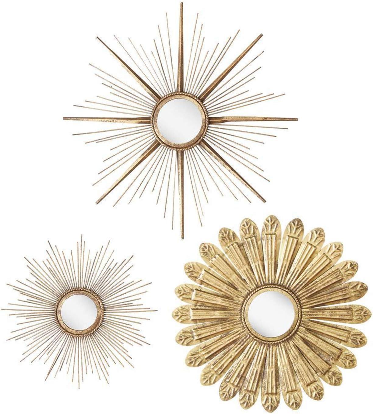 Daria Gold Sunburst Decorative Accent Mirror Set