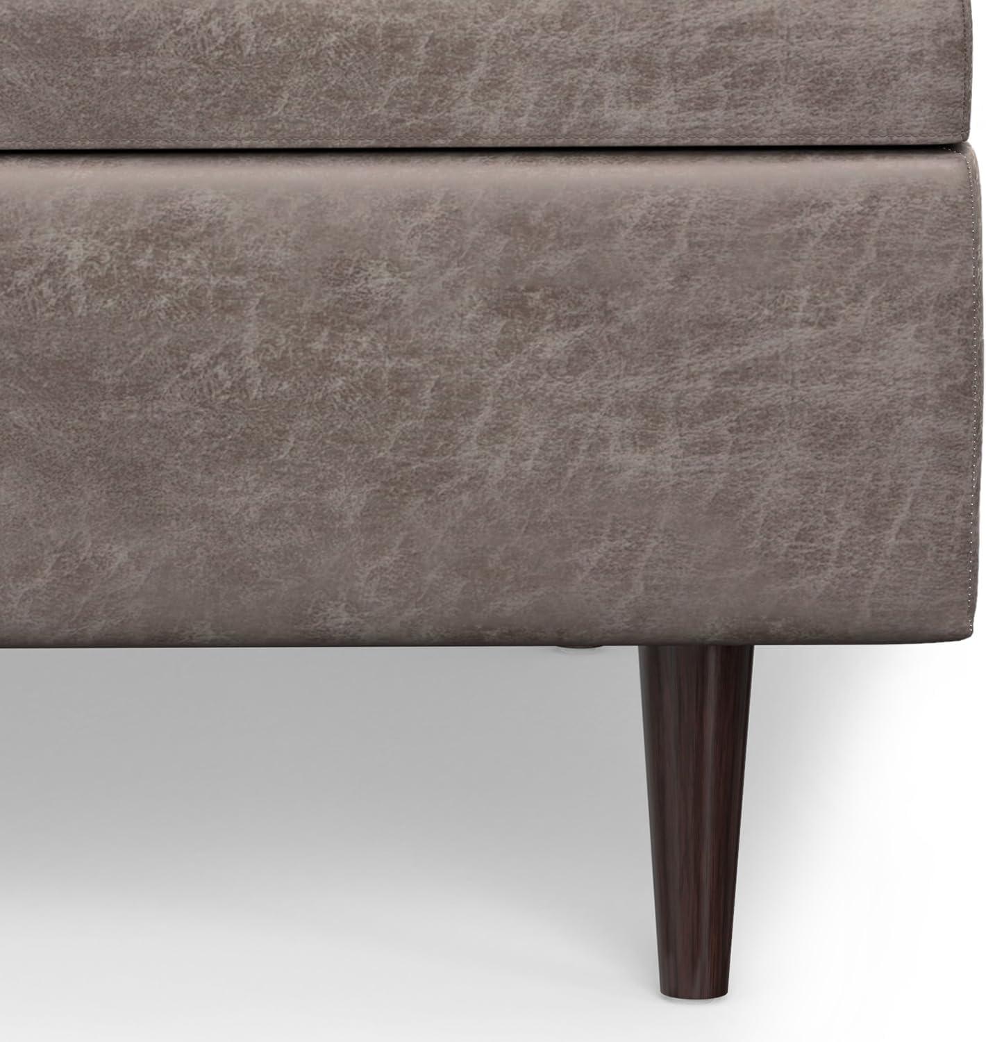 Shay Faux Leather Ottoman