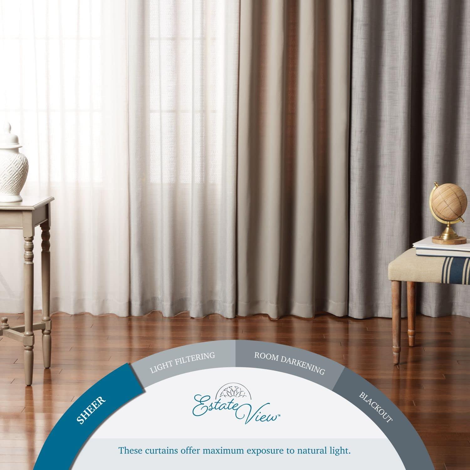 Amalgamated Textiles Polyester Sheer Curtain Pair (Set of 2)