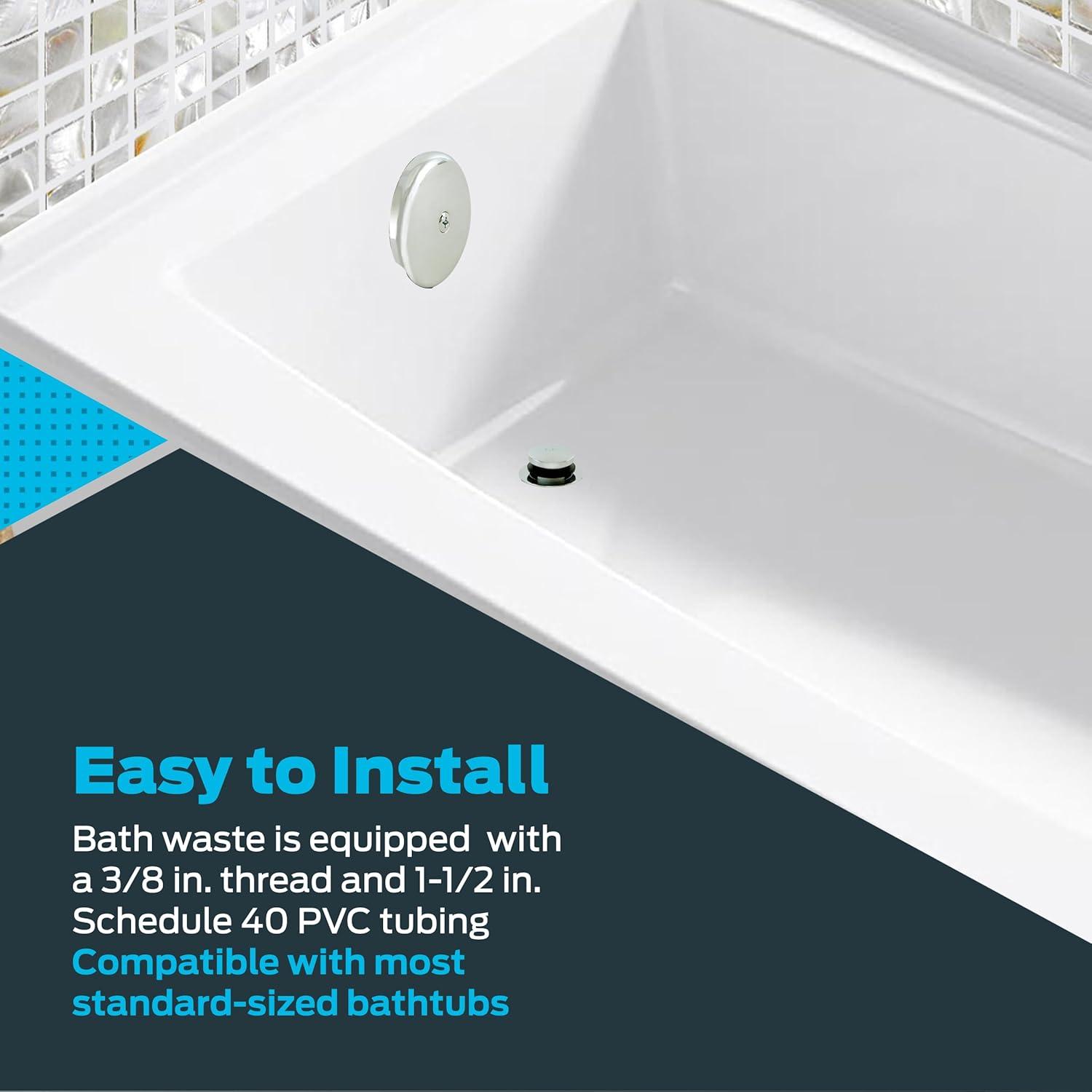 Eastman 35228 Sch. 40 One Hole Bath Waste with Test Kit