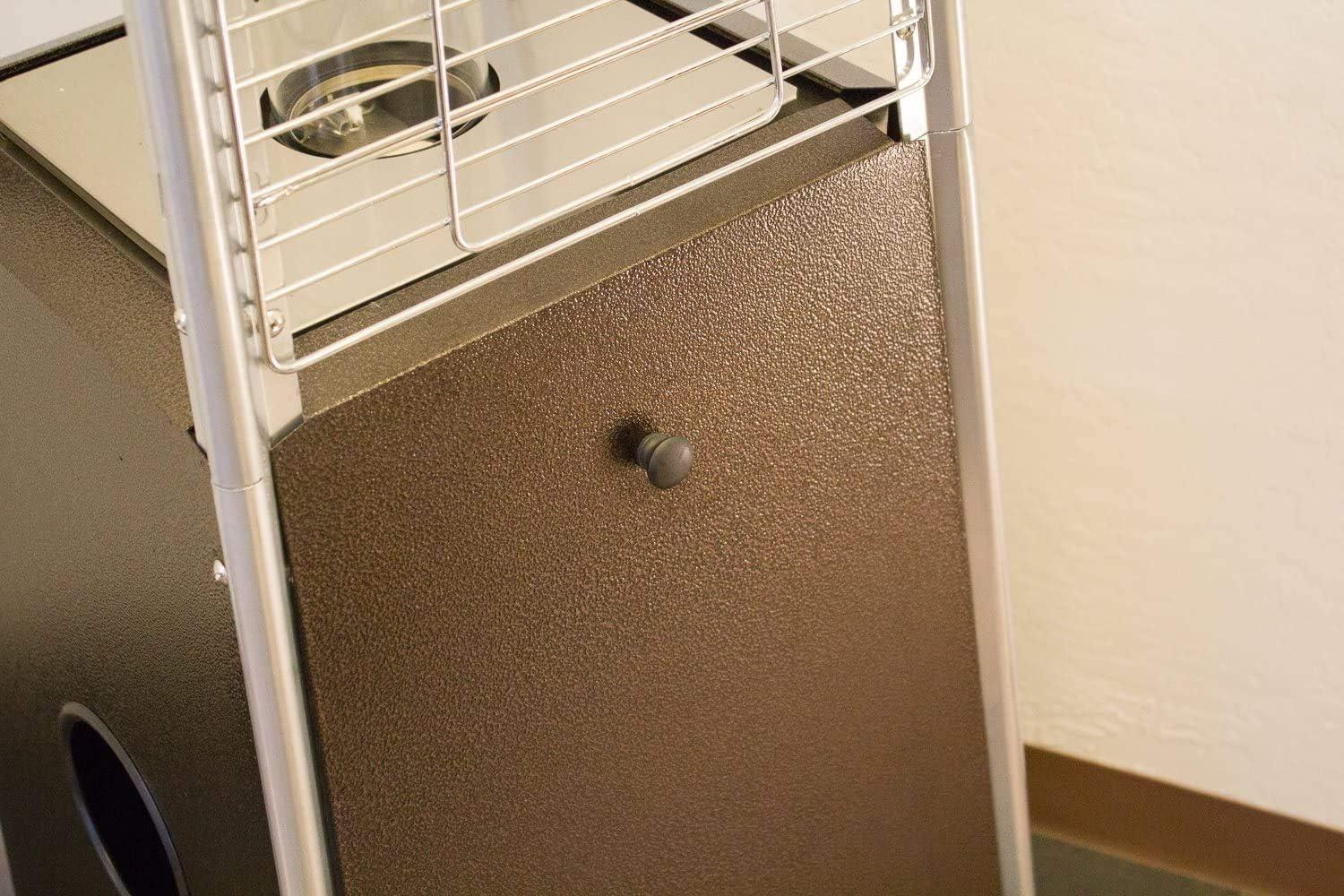 Avenlur Outdoor Patio Propane Heater - 42,000 BTU Pyramid Patio Heater with Color Changing LED Lights - Great for Outdoor Party, Restaurants, Outdoor Socializing w/ wheels, Includes Protective Cover