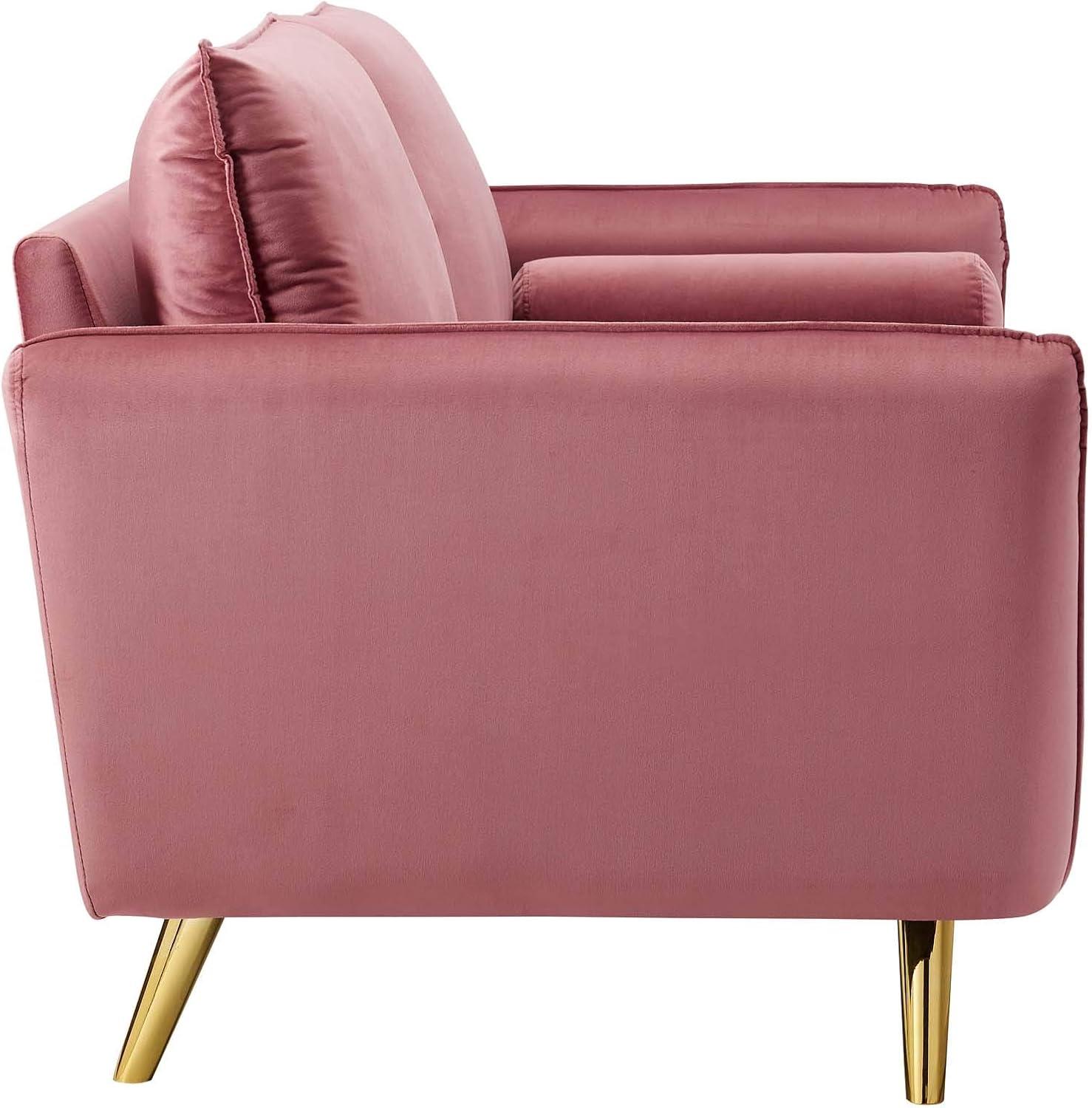 Revive Performance Velvet Sofa Dusty Rose