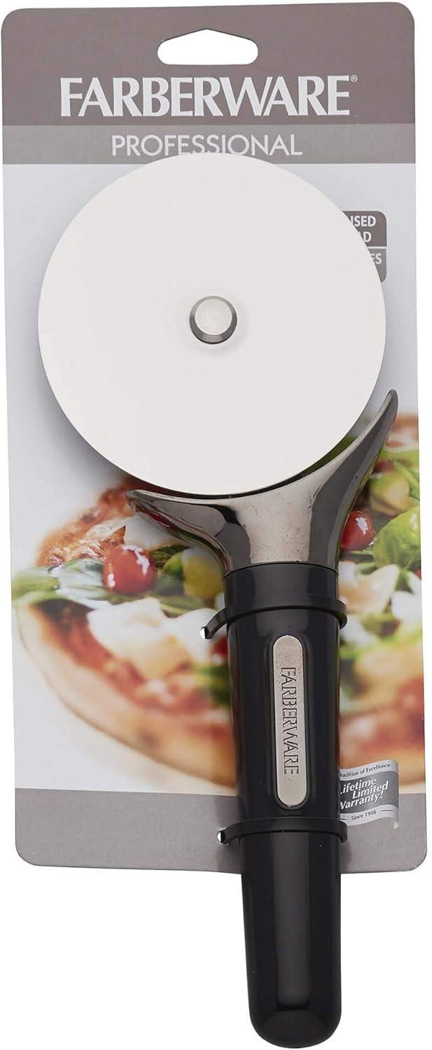 Farberware Professional 9.37-Inch Stainless Steel Pizza Cutter with Black Handle