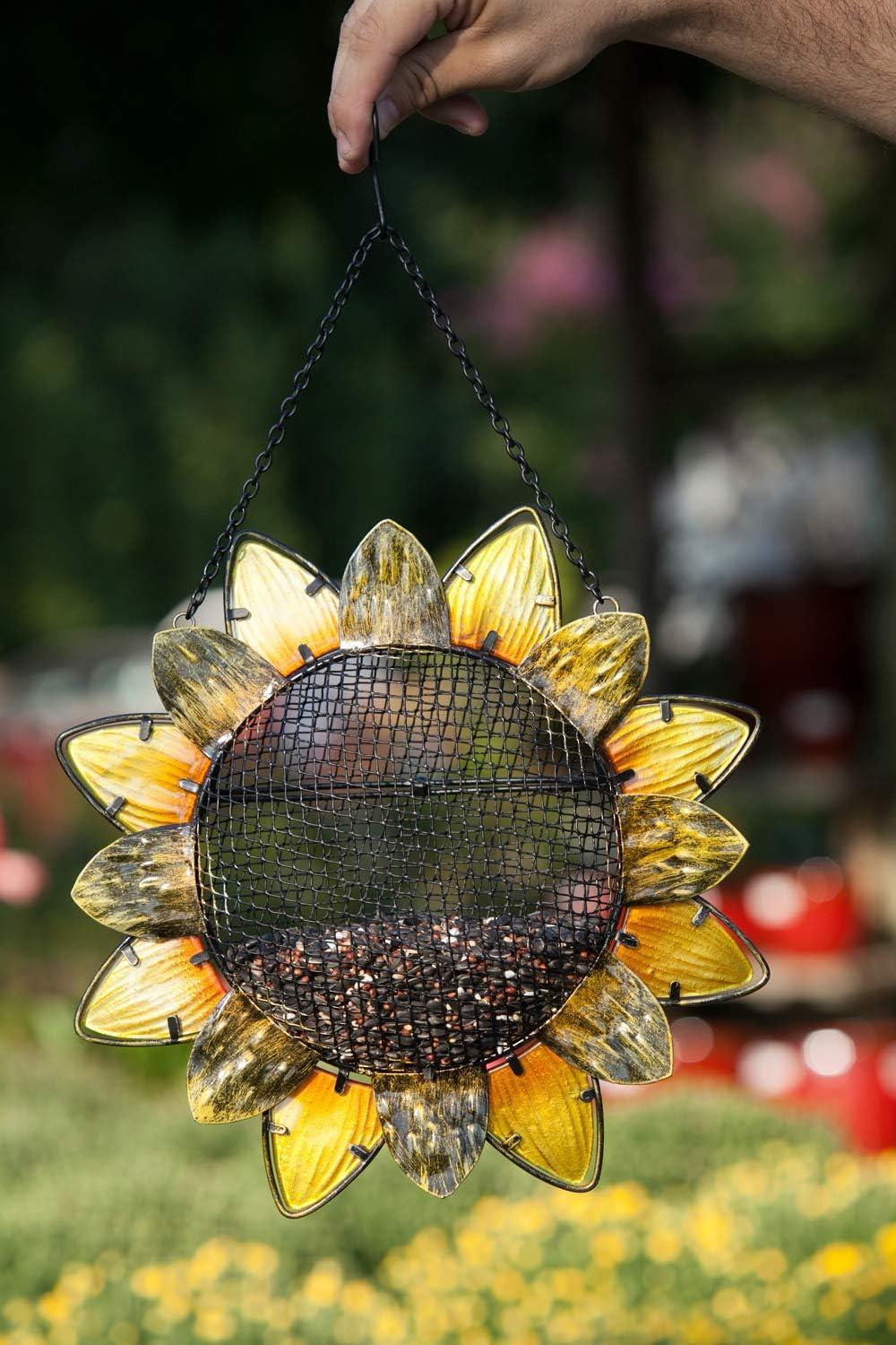 Evergreen Enterprises Sunflower Metal and Glass Birdfeeder