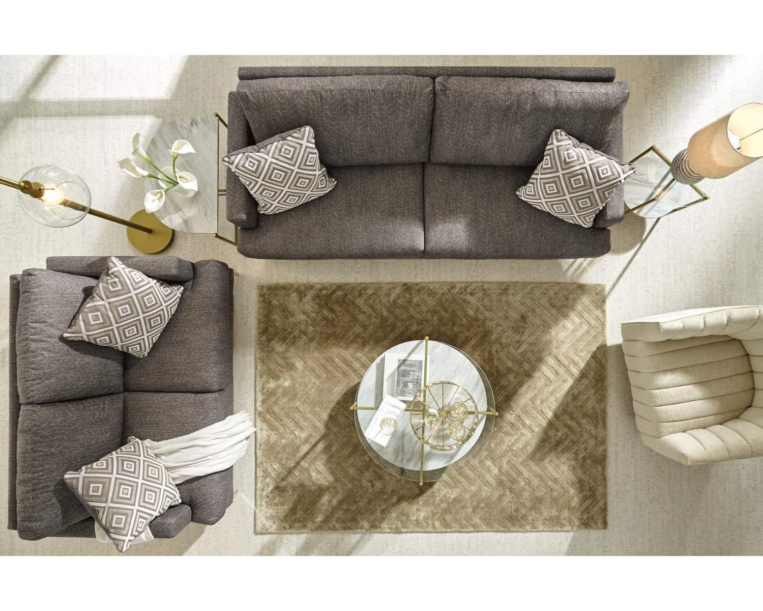 Signature Design by Ashley Contemporary Arcola RTA Loveseat Microfiber Java