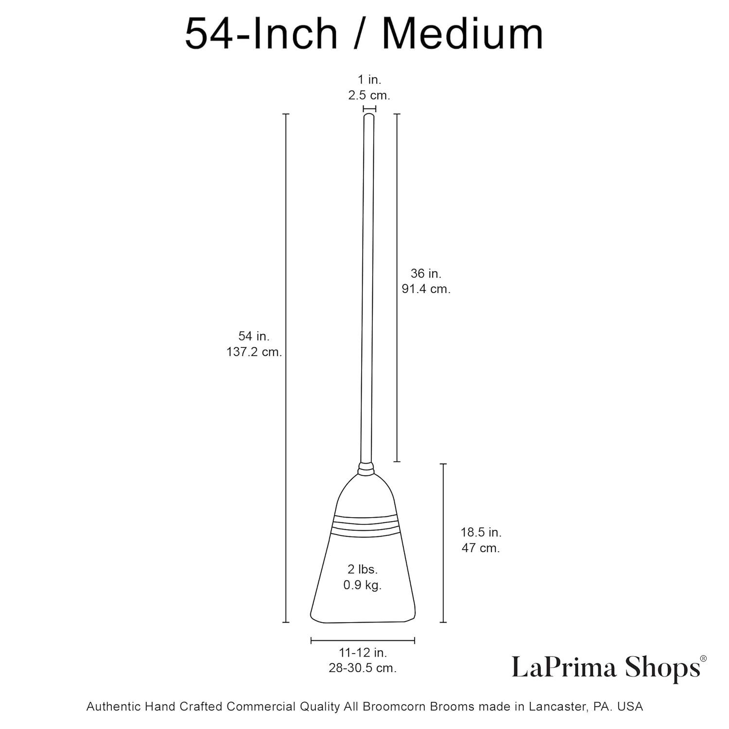 Authentic Hand Made All Broomcorn Broom (54-Inch/Medium)