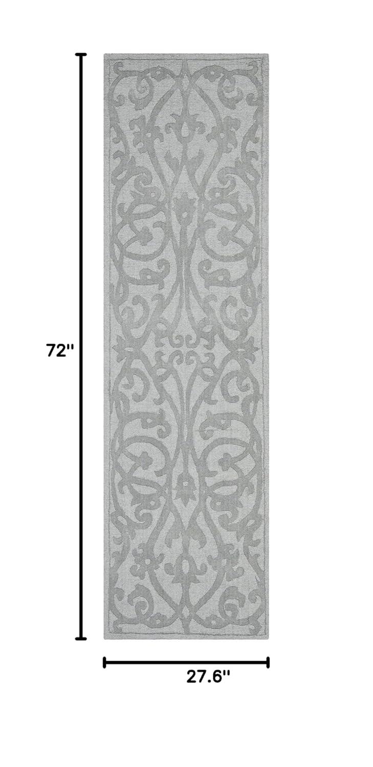 Impressions IM341 Hand Loomed Runner Rug - Grey - 2'3"x6' - Safavieh.