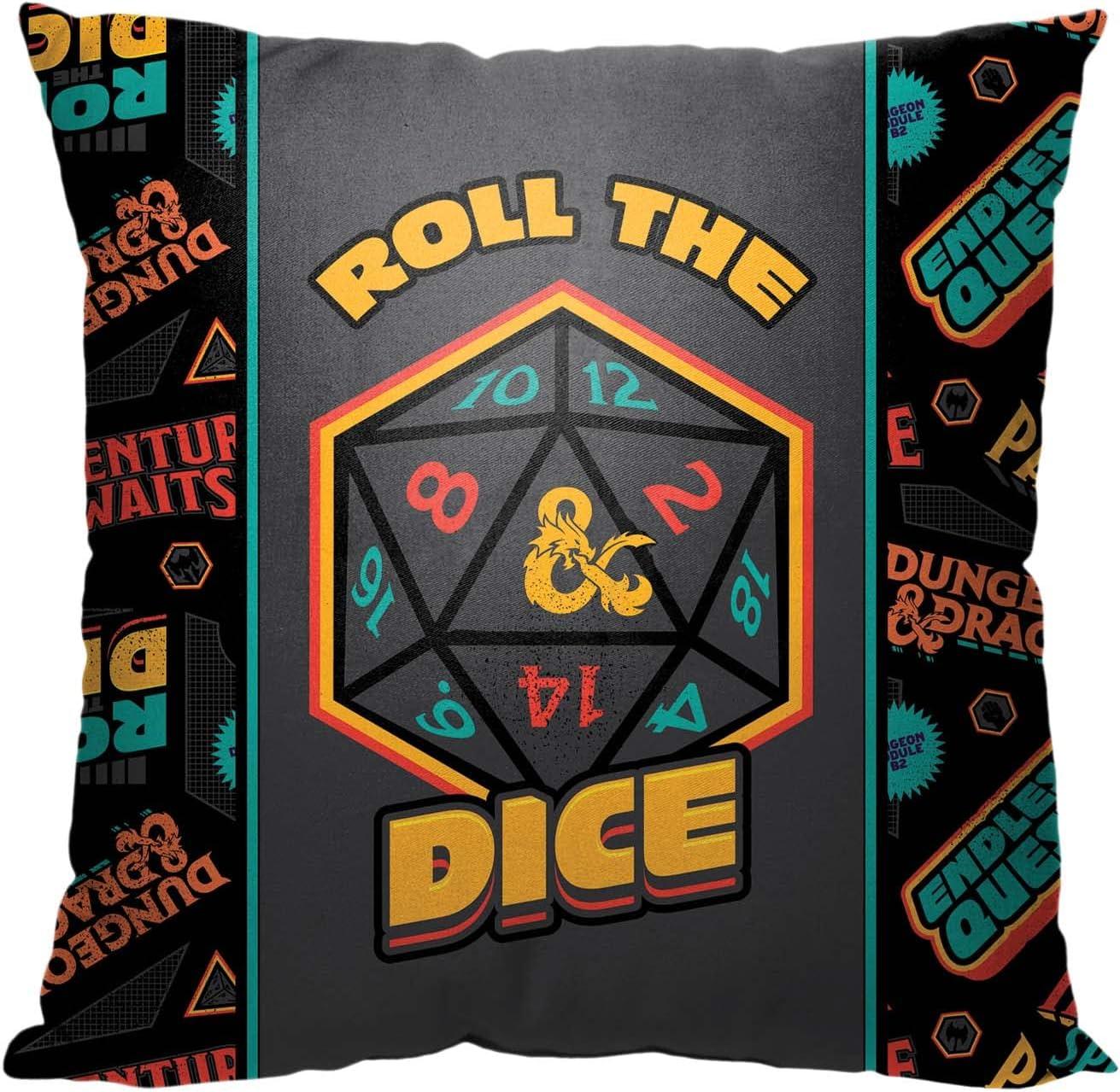 Northwest Dungeons & Dragons Pillow, 18" x 18", Roll The Dice