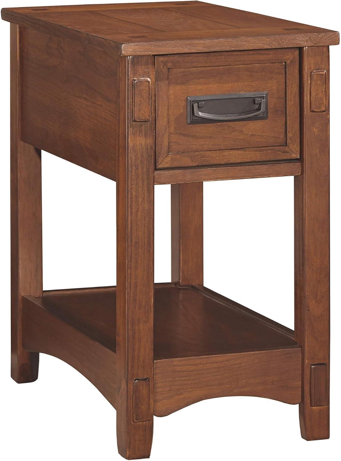 Signature Design by Ashley Contemporary Breegin Chairside End Table Brown