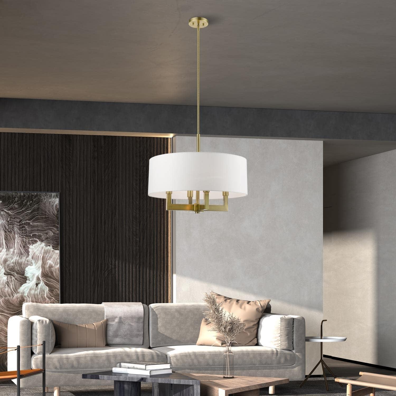 Livex Lighting Cresthaven 4 - Light Chandelier in  Antique Brass