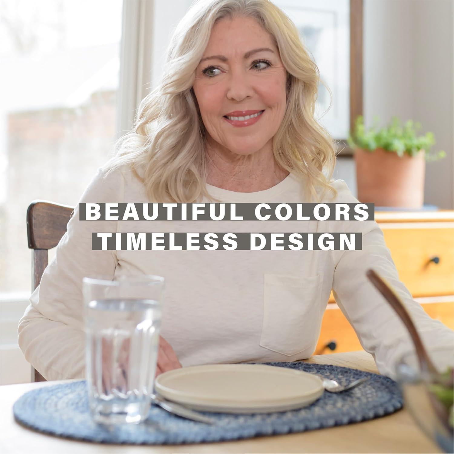 Homespice - Denim Blue Runner for Table 11x36 inches, a Long and Thick Table Runner to Use as a Coastal Style Dinner Table Runner - Handmade from Premium Jute - Reversible and Durable Braided Runner