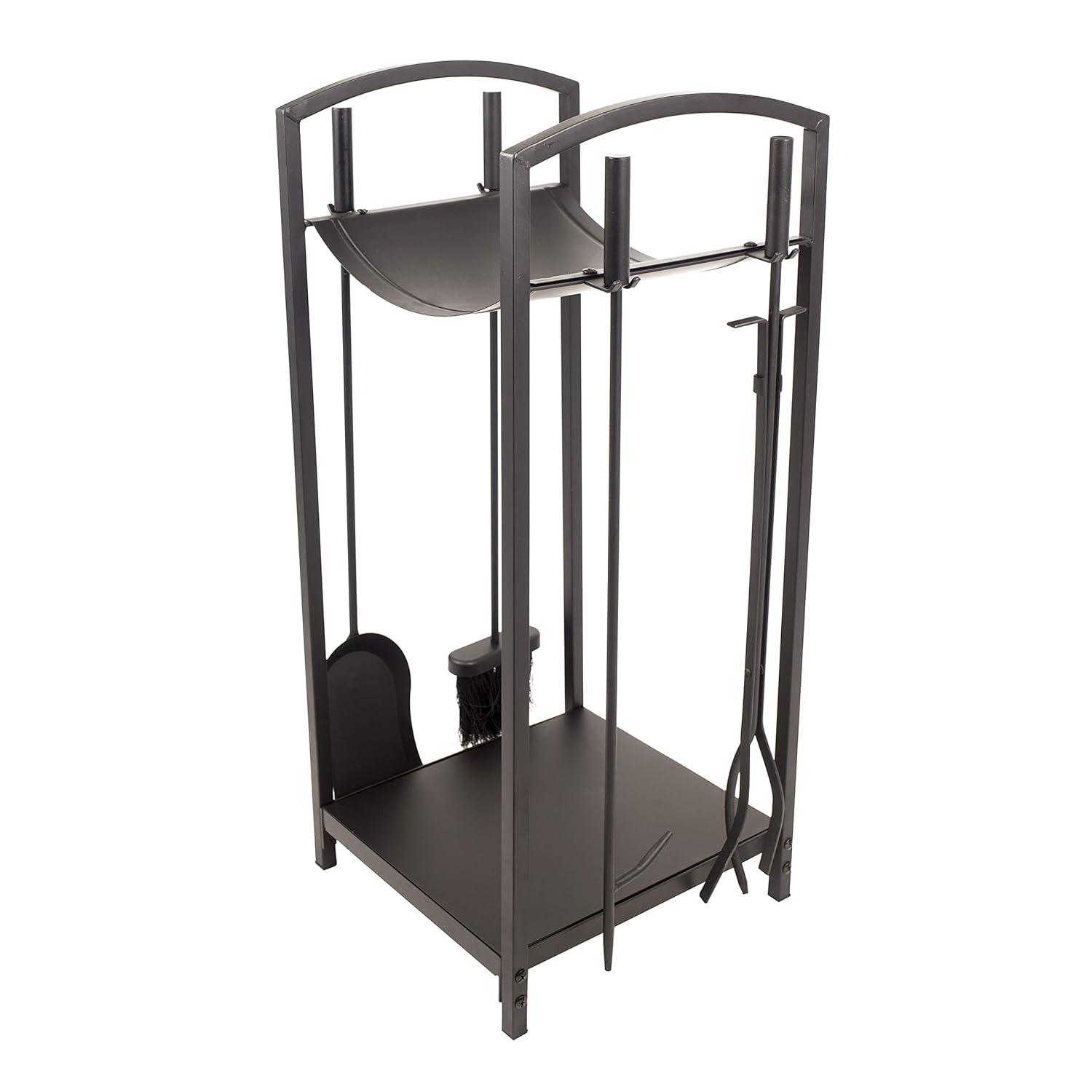 Pleasant Hearth FA011TL Steel Fireplace Tools and Log Bin