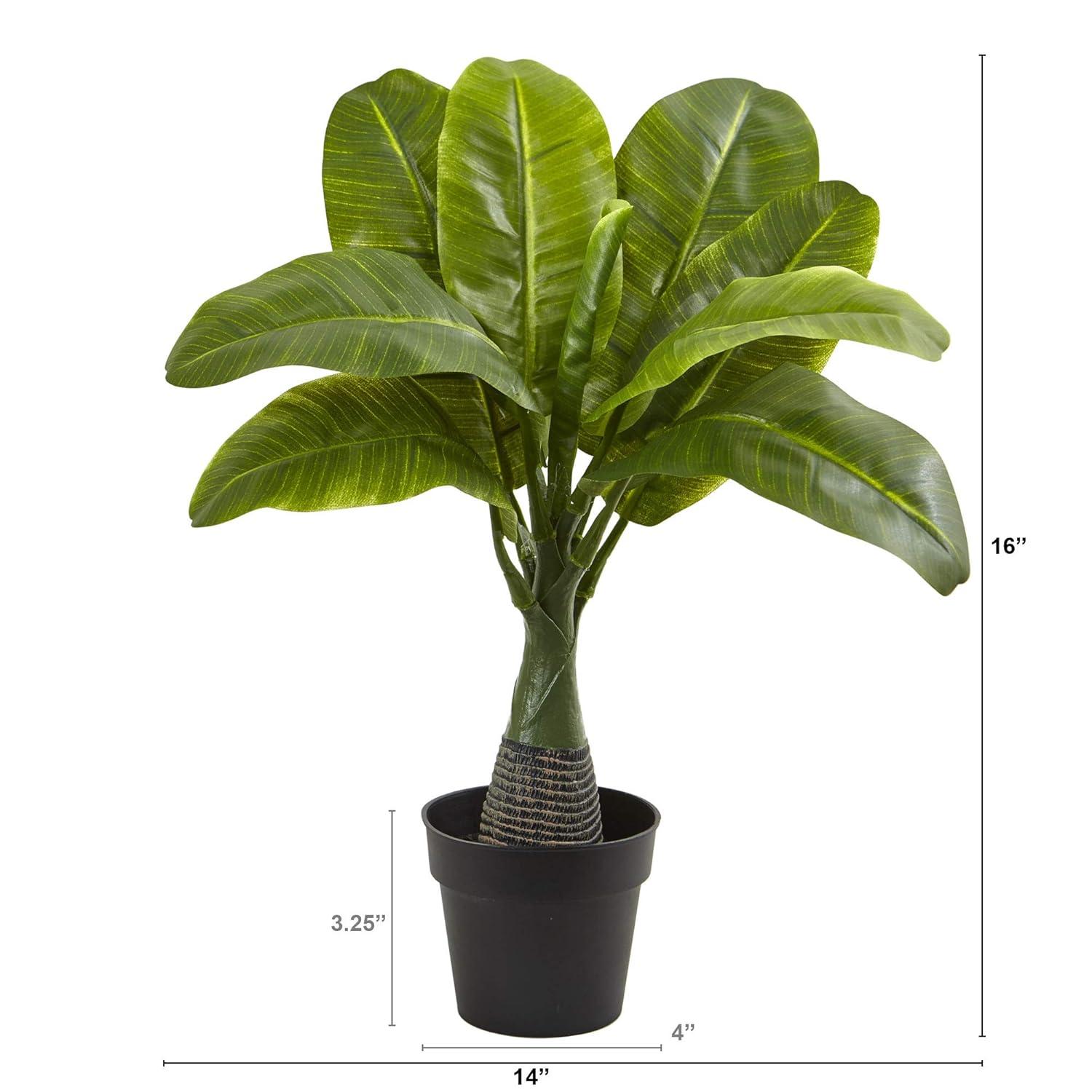 HomeStock Urban Upmarket 16In. Mini Banana Artificial Plant