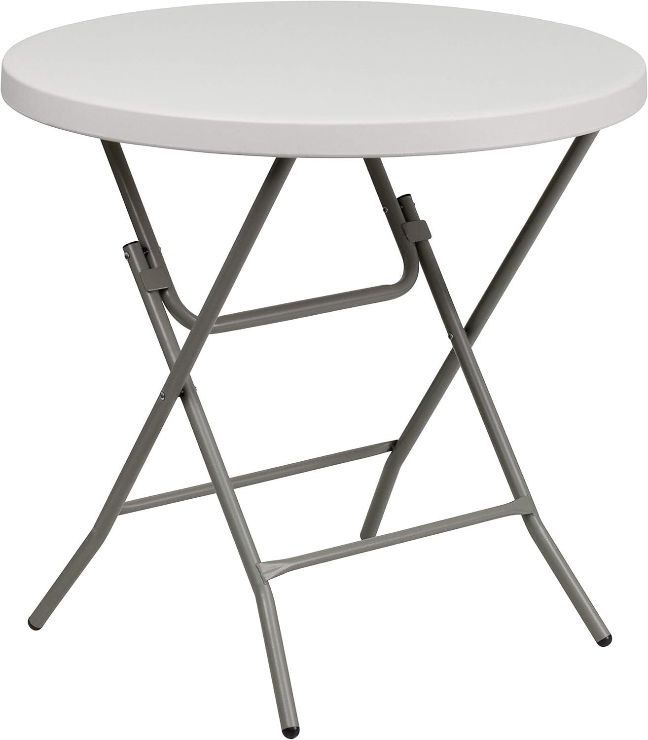 Parker 2.63-Foot Round Plastic Folding Banquet and Event Table