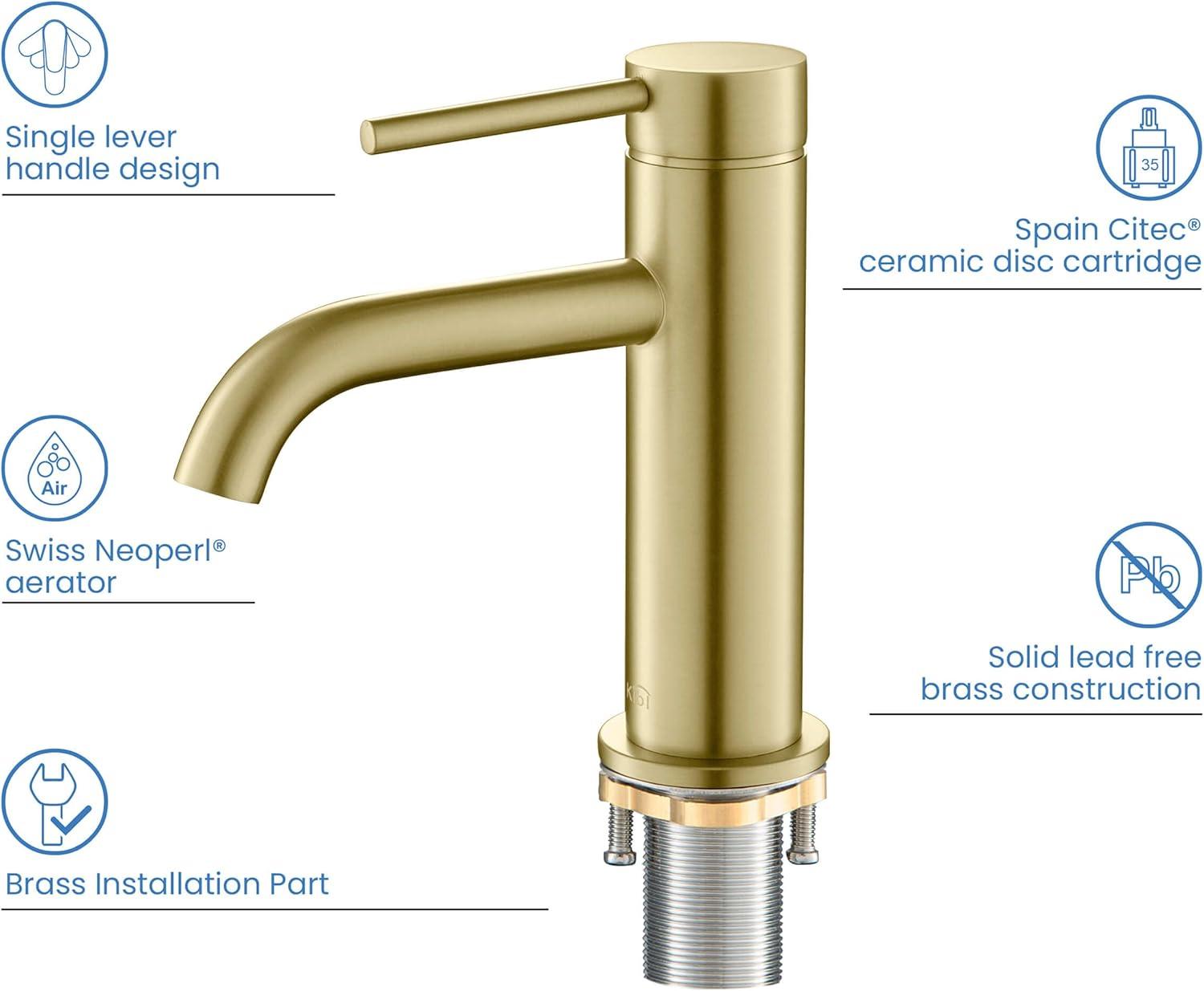 Circular Single-Hole Single-handle Bathroom Faucet