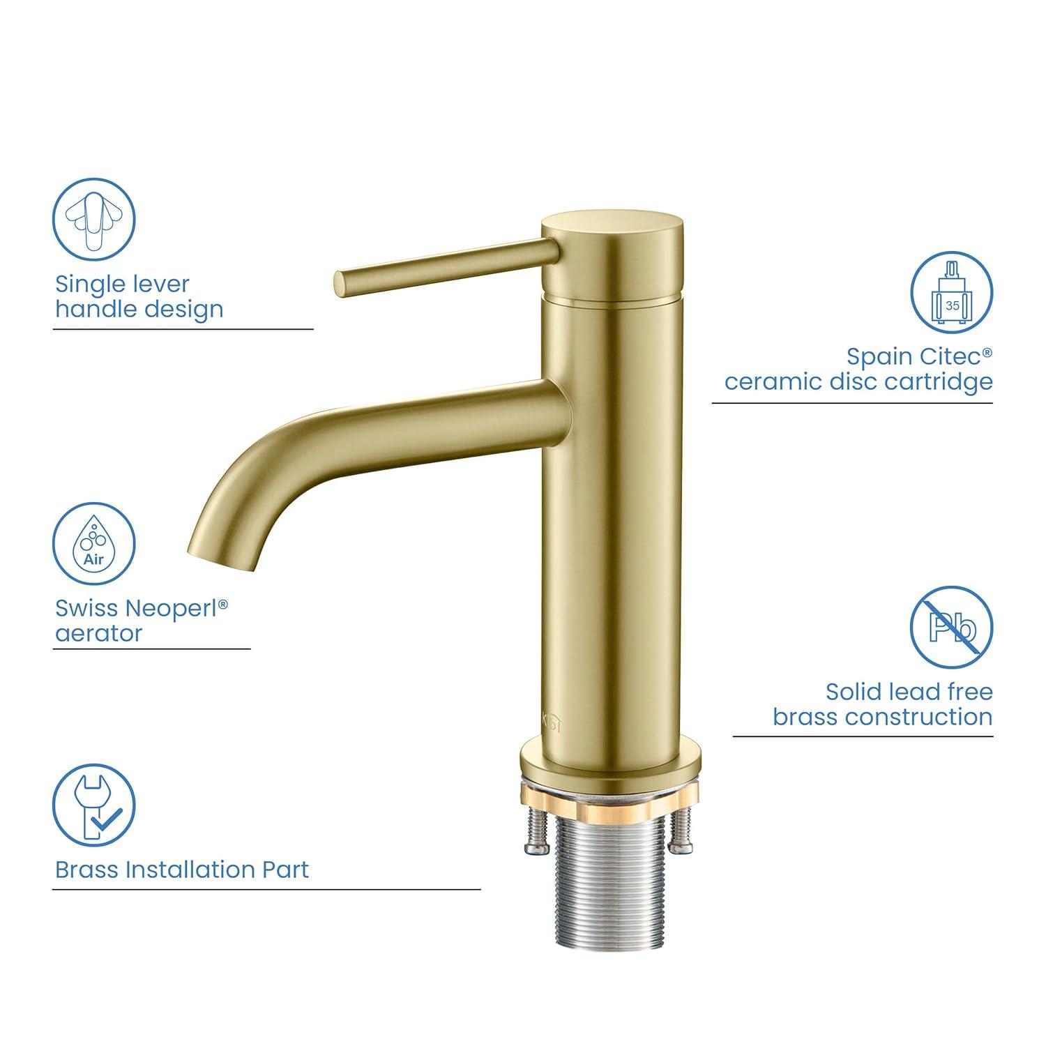 Circular Single-Hole Single-handle Bathroom Faucet