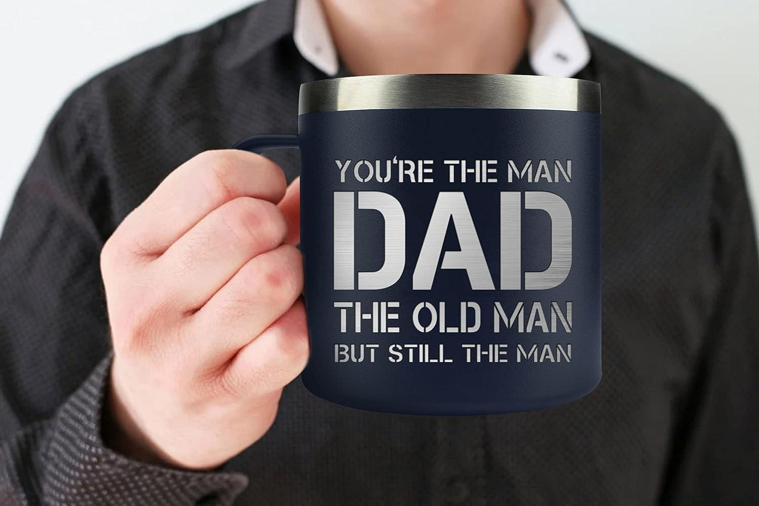Best Grandpa Gifts for Christmas - 14Oz Grandpa Mug (Black) - You Are Not My Granddaughter -