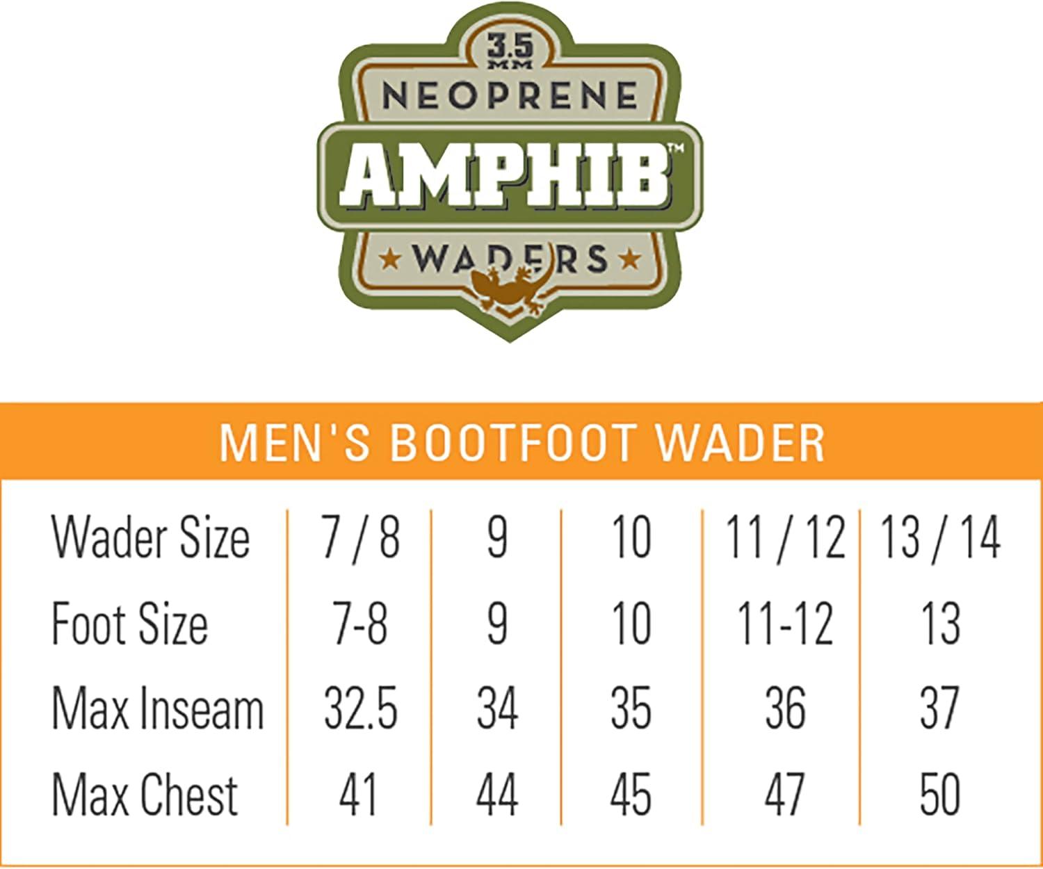 Frogg Toggs Men's Amphib 3.5mm Neoprene BF Wader | Mossy Oak Bottomland | Size 13