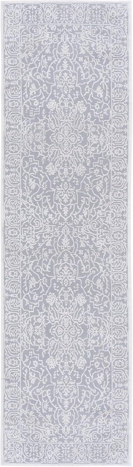 Reflection RFT670 Power Loomed Runner Rug - Light Grey/Cream - 2'3"x10' - Safavieh.