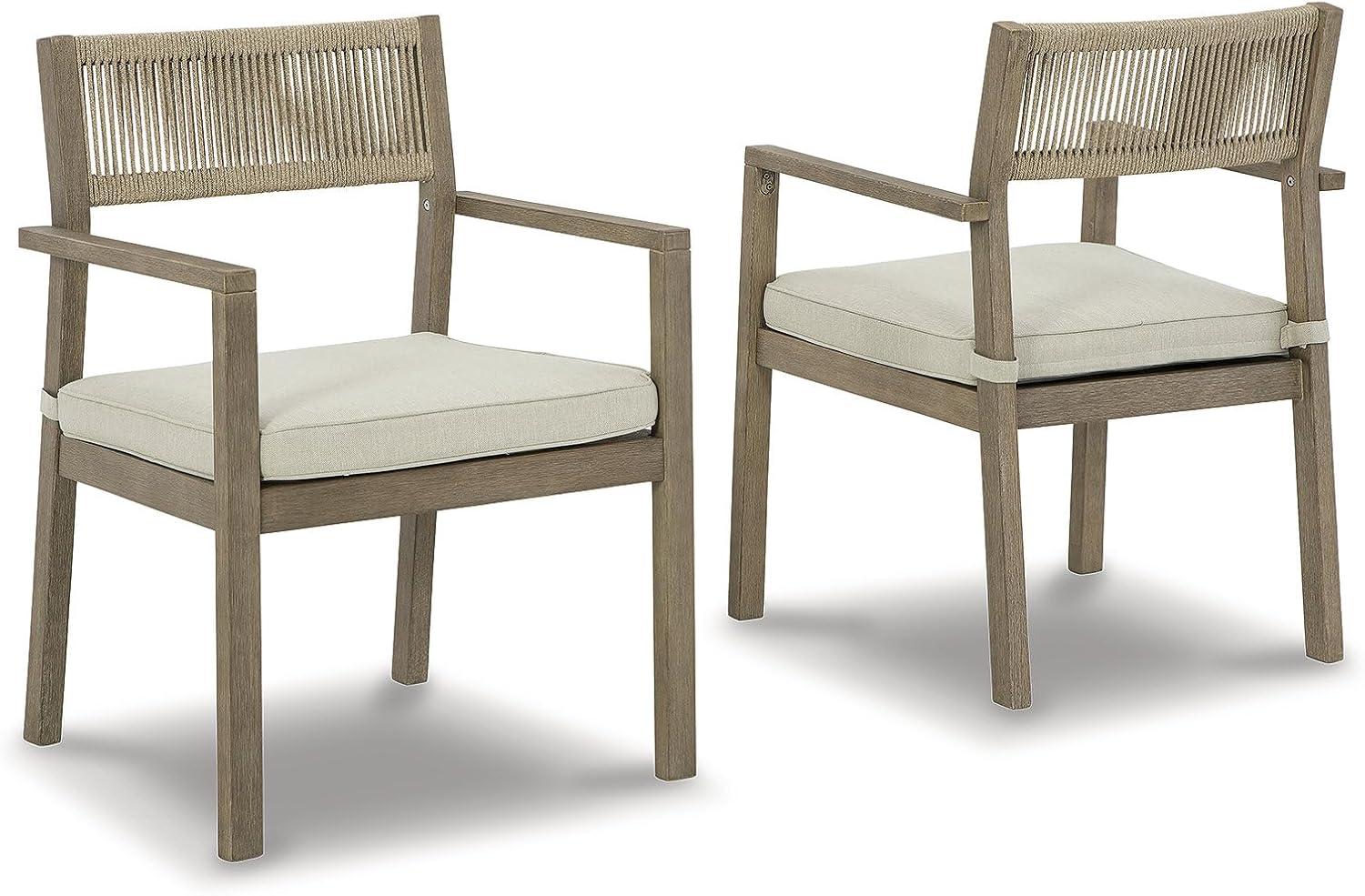 Eucalyptus Patio Dining Armchair with Cushion