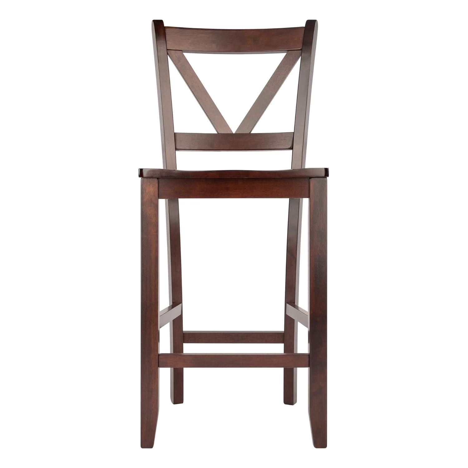 Winsome 3pc Lynnwood Set Drop Leaf Counter Height Dining Sets with Counter Stools Wood/Walnut: Mid-Century Modern, 4-Seat Pub Table Set