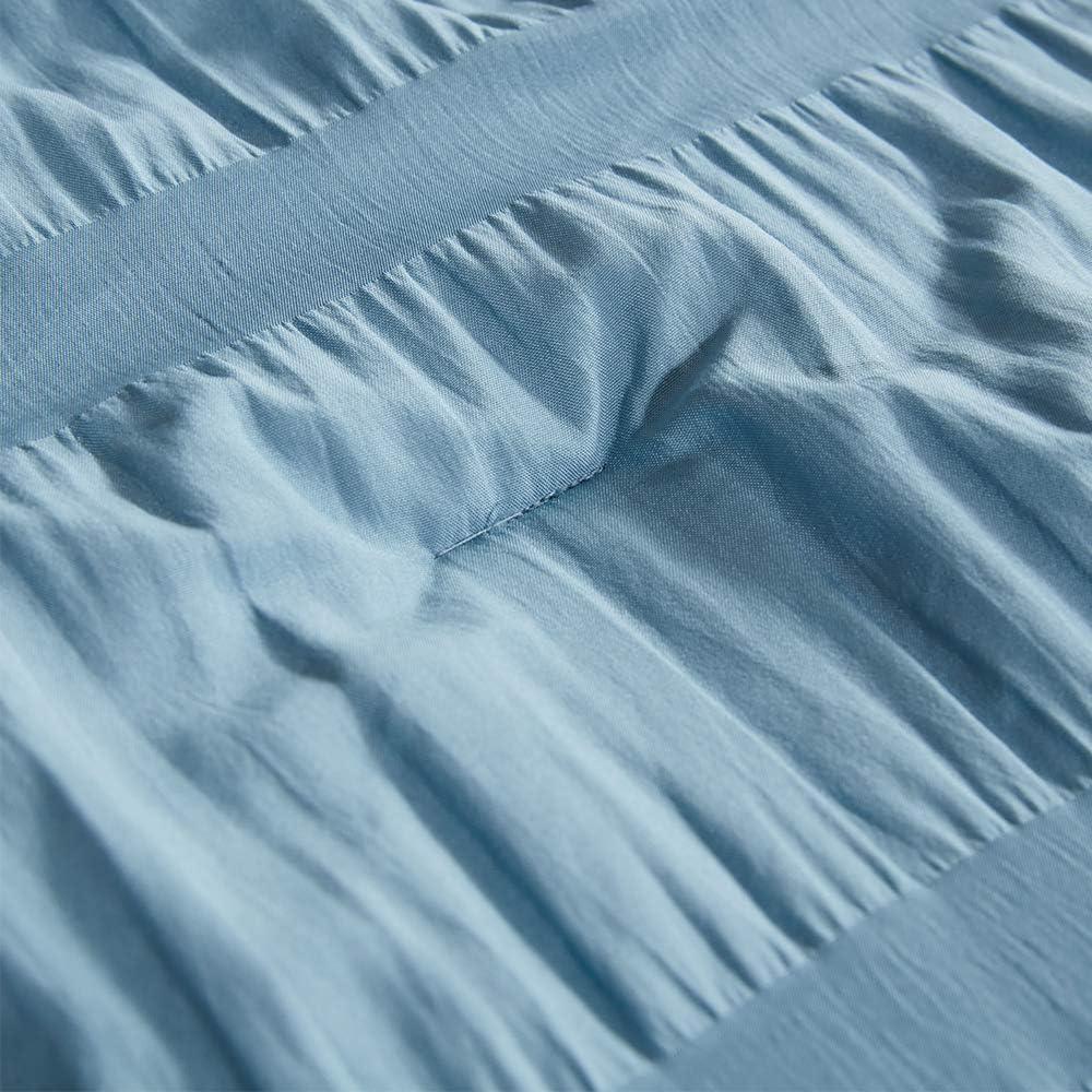 Nestl Bed-in-A-Bag Pleated Comforter Set with Bed Sheets