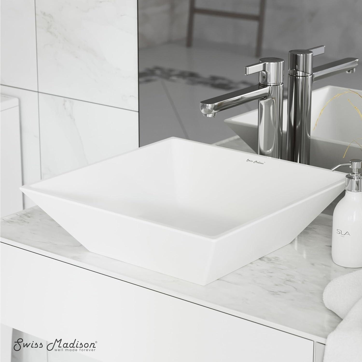 St. Tropez Square Ceramic Vessel Sink